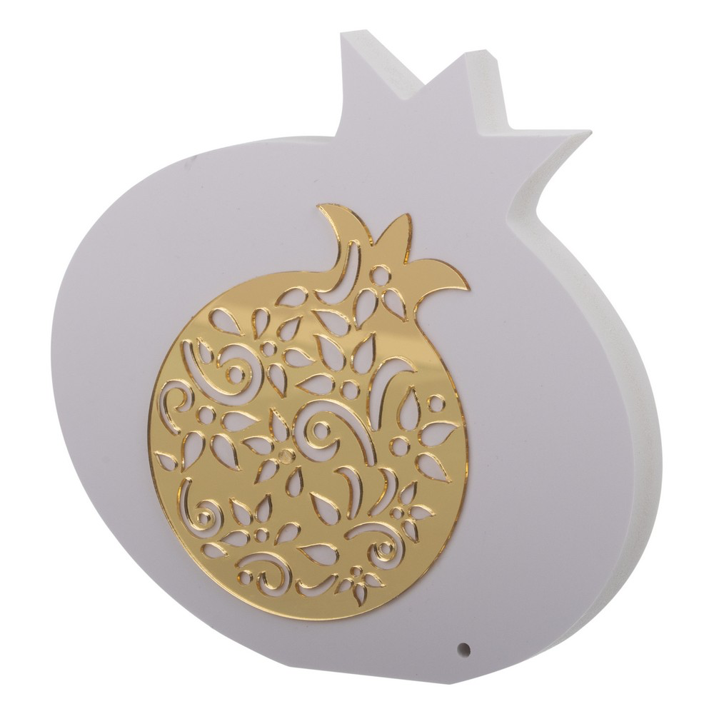 Λευκό ρόδι & χρυσό πλέξιγκλας ρόδι