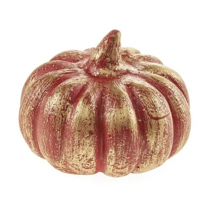 Κολοκύθα κεραμική κόκκινη-χρυσή