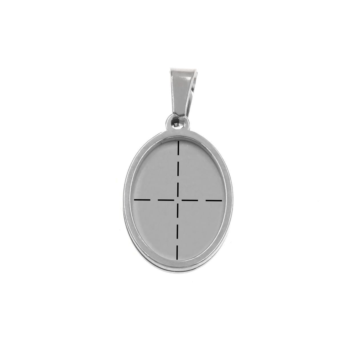 Ατσάλινη ασημί βάση 18mm