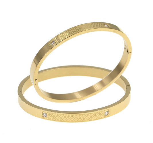 Ατσάλινη χειροπέδα με δύο πέτρες