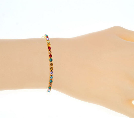 Ατσάλινο βραχιόλι με στρας