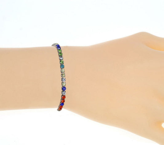 Ατσάλινο βραχιόλι με στρας