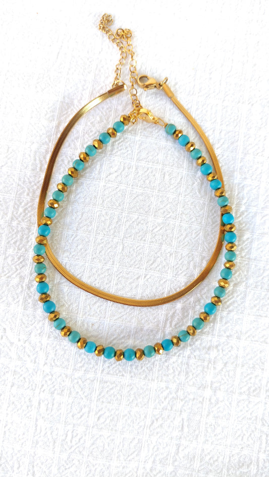 Βραχιόλι ποδιού από χαολίτη