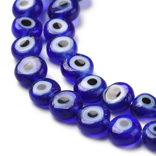 Γυάλινα μπλέ μάτια 4mm