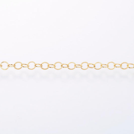 Χρυσή ατσάλινη αλυσίδα 3mm -SSG6