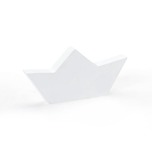 Επιτραπέζιο γούρι βάση καράβι λευκό 15cm