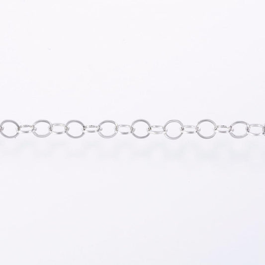 Ασημί ατσάλινη αλυσίδα 3mm -SS6