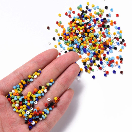 Γυάλινο πολύχρωμο χαντράκι 3mm - GLABE302