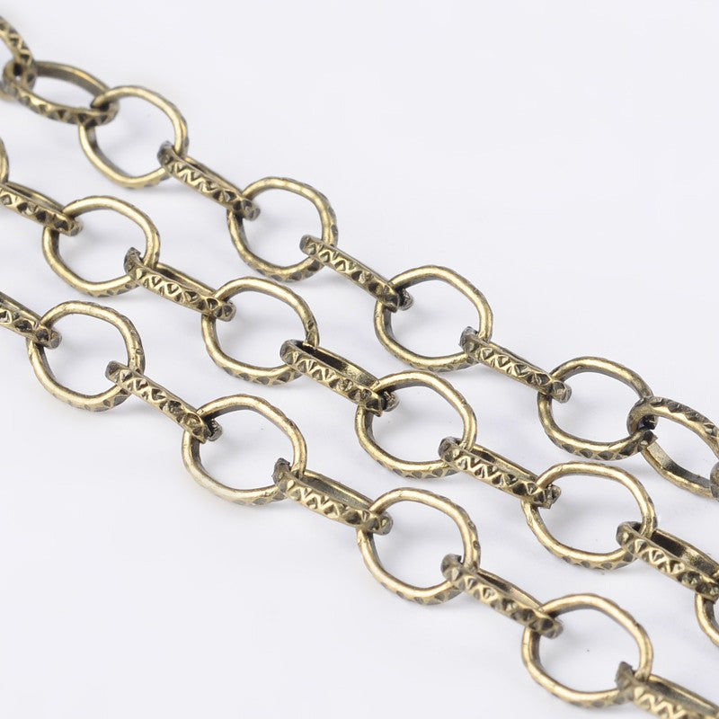 Σιδερένια Αλυσίδα μπρονζέ 8x6x1mm