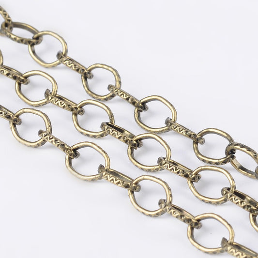 Σιδερένια Αλυσίδα μπρονζέ 8x6x1mm