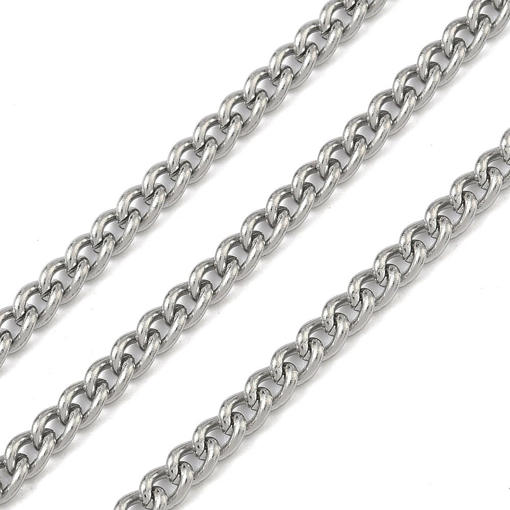 Αλυσίδα Ατσάλινη Γκουρμέτ 4.5x3.8x0.8mm