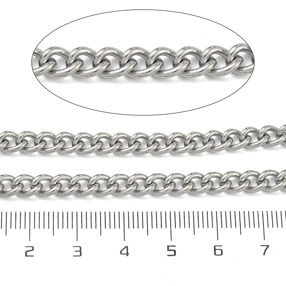 Αλυσίδα Ατσάλινη Γκουρμέτ 6.5x5x1.2mm