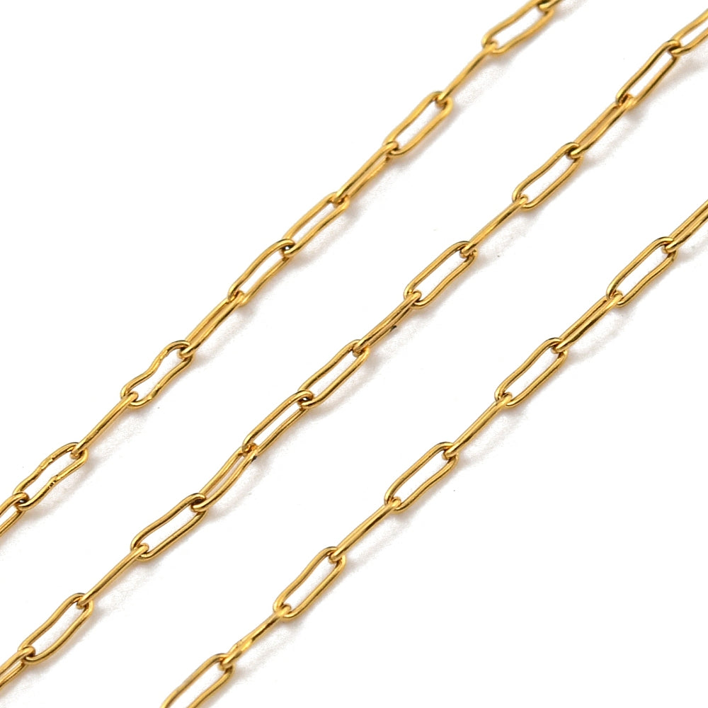 Αλυσίδα Ατσάλινη Οβάλ για ροζάριο 2.7x0.8x0.25mm