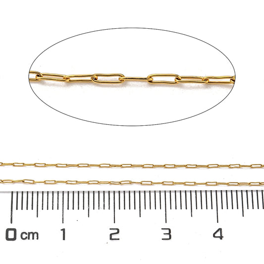 Αλυσίδα Ατσάλινη Οβάλ για ροζάριο 2.7x0.8x0.25mm