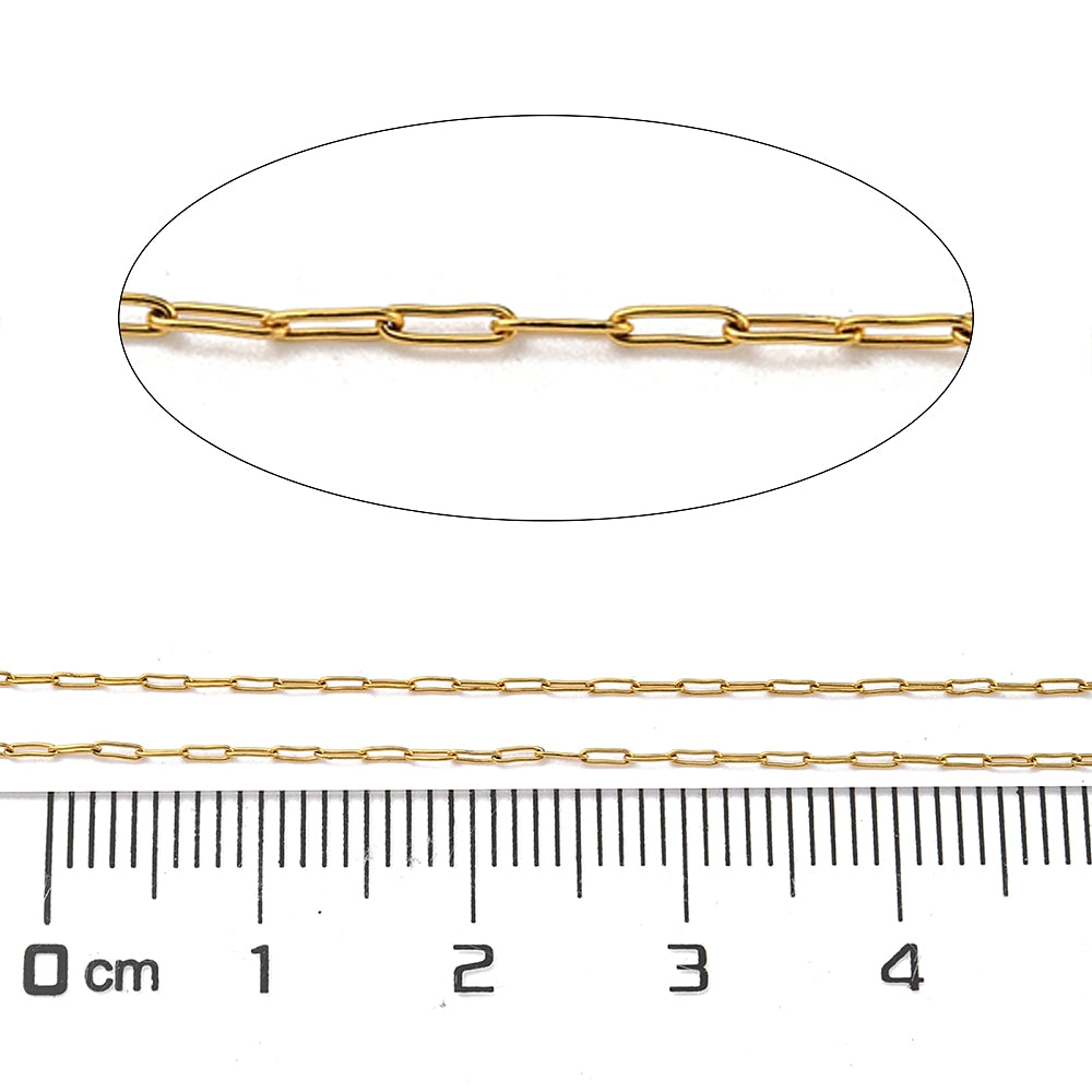 Αλυσίδα Ατσάλινη Οβάλ για ροζάριο 2.7x0.8x0.25mm
