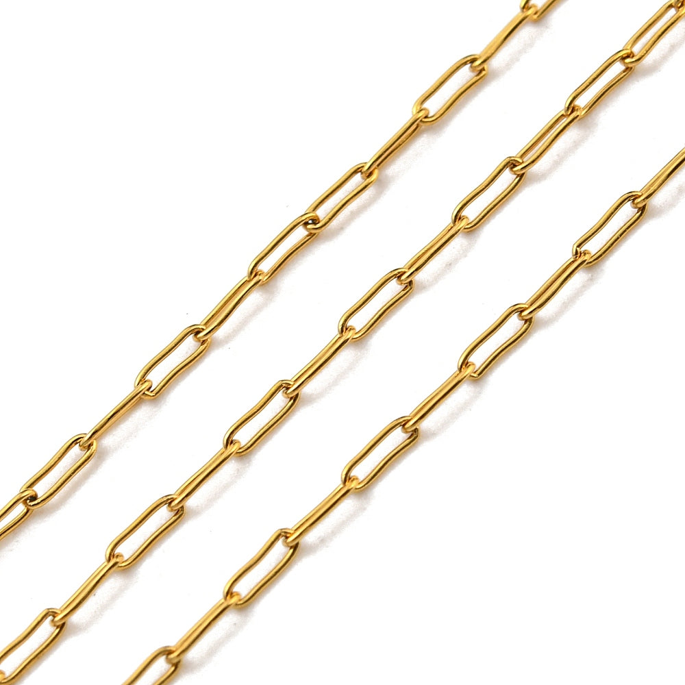 Αλυσίδα Ατσάλινη Οβάλ για ροζάριο 3.2x1x0.3mm