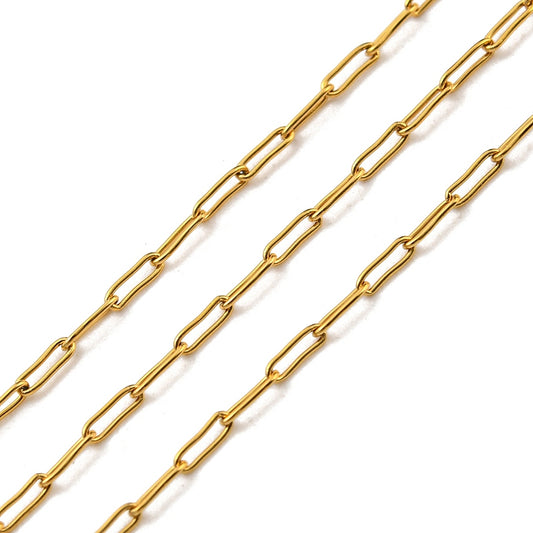 Αλυσίδα Ατσάλινη Οβάλ για ροζάριο 3.2x1x0.3mm
