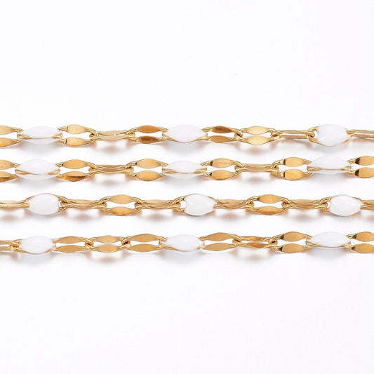 Aτσάλινη Αλυσίδα με πλέξη ‘θήτα’ 2x4mm -C665WH