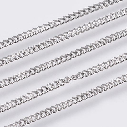 Αλυσίδα Ατσάλινη Γκουρμέτ Κολλητή 1.9x1.5x0.4mm