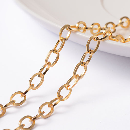 Αλυσίδα Ατσάλινη Κρίκος Οβάλ 7x4x0.8mm