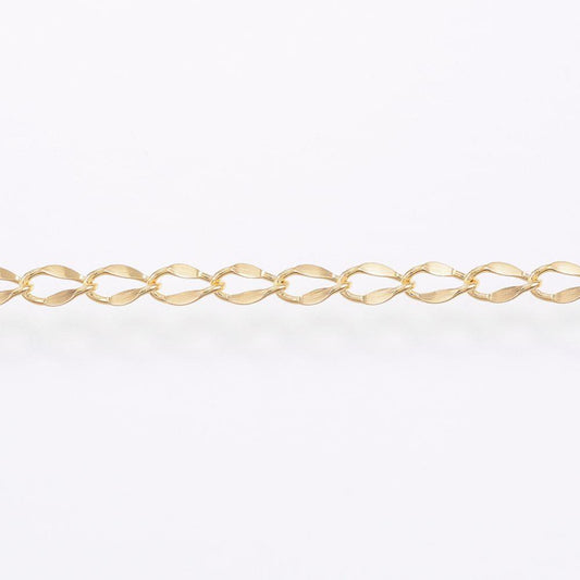 Χρυσή ατσάλινη αλυσίδα 5x2.5mm