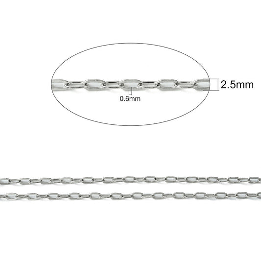 Αλυσίδα Ατσάλινη οβάλ 5x2.5x0.6mm