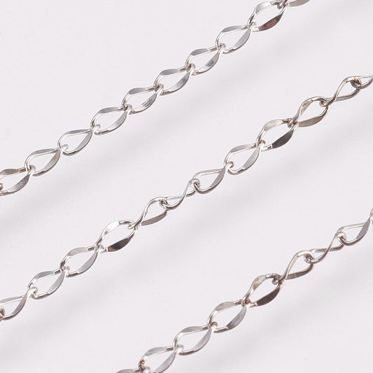 Αλυσίδα Ατσάλινη Γυαλιστερή Γκουρμέτ 3x1mm