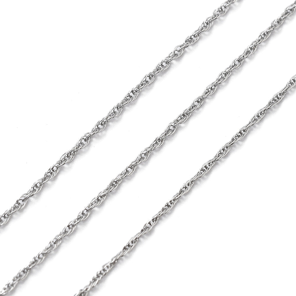 Ασημί ατσάλινη στριφτή αλυσίδα 3mm