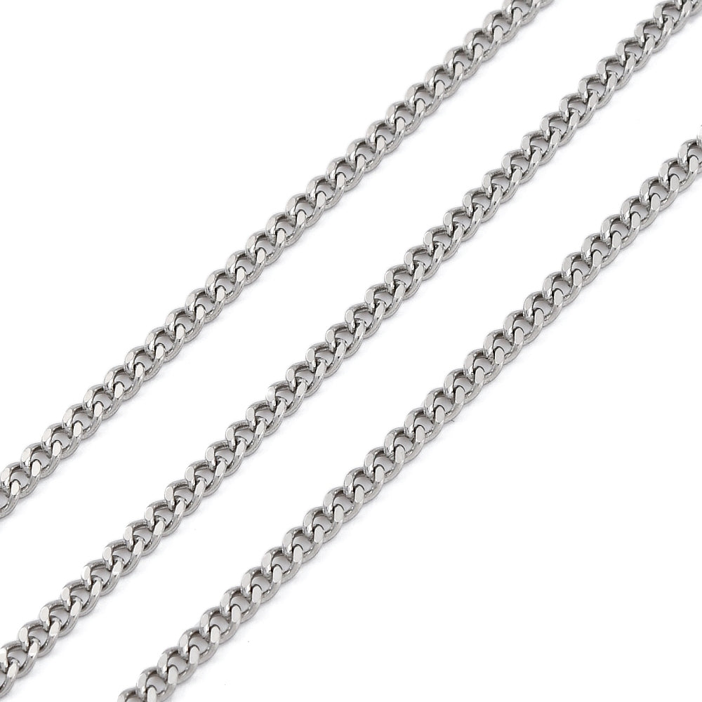 Αλυσίδα Ατσάλινη Γκουρμέτ Κολλητή 3x2x1mm