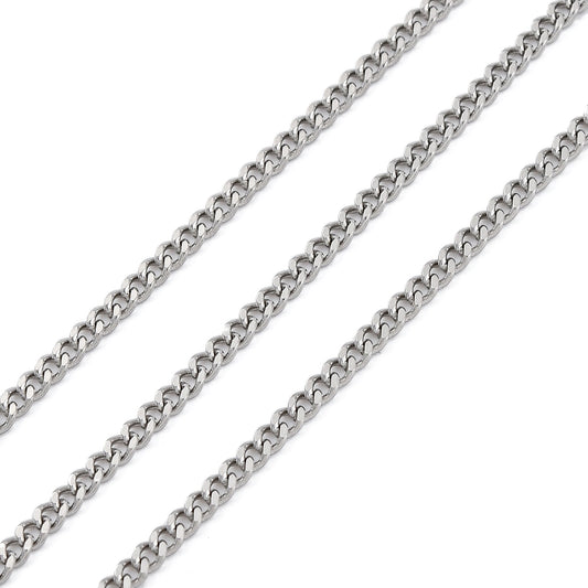 Αλυσίδα Ατσάλινη Γκουρμέτ Κολλητή 3x2x1mm