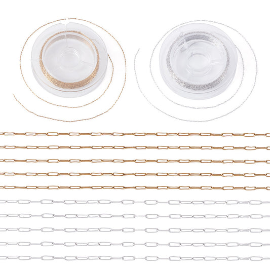 Αλυσίδα Ατσάλινη Οβάλ για ροζάριο 2.2x0.7x0.2mm