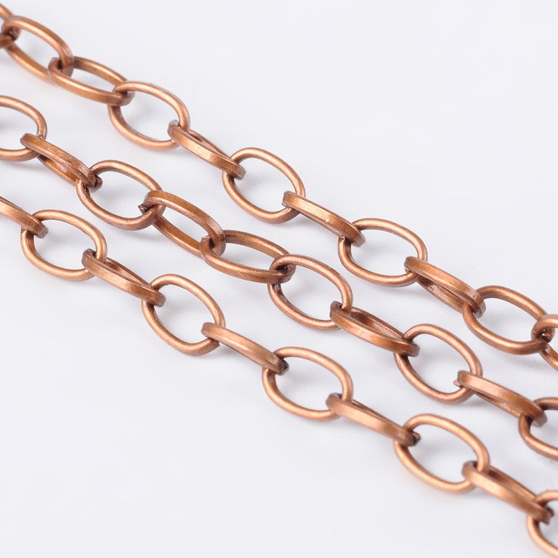 Σιδερένια Αλυσίδα χάλκινη 7x4x1mm