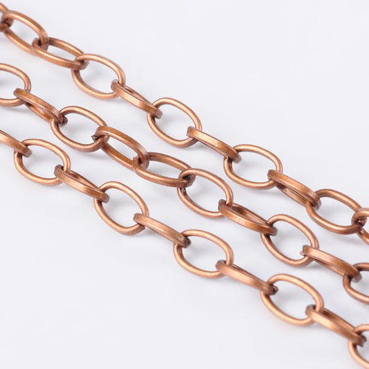 Σιδερένια Αλυσίδα χάλκινη 7x4x1mm