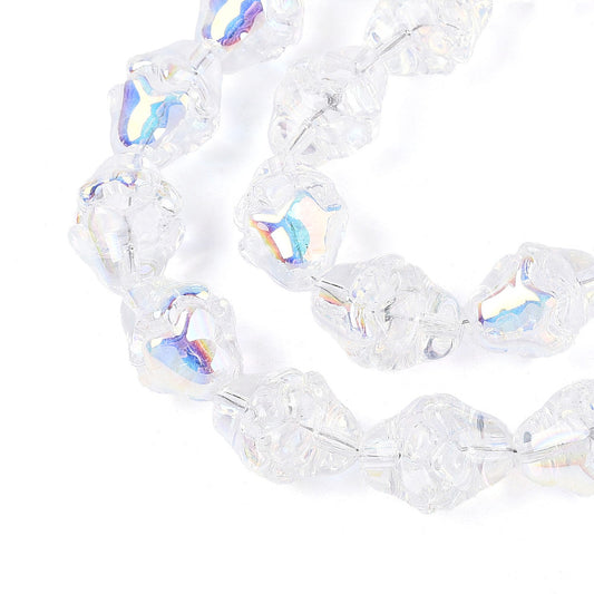 Γυάλινες χάντρες λουλούδι 12mm