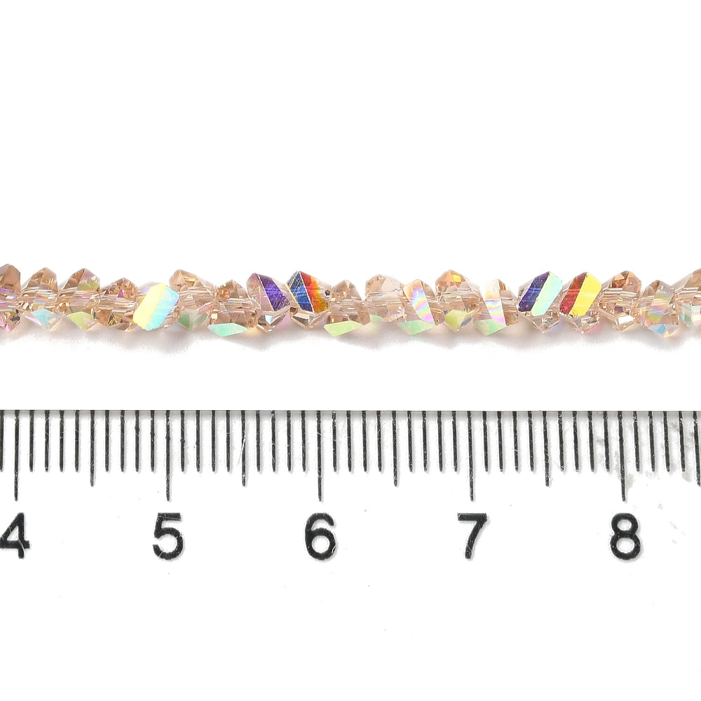 Κρυστάλλινα ροδακινί ιριζέ τσιπς 4.5mm