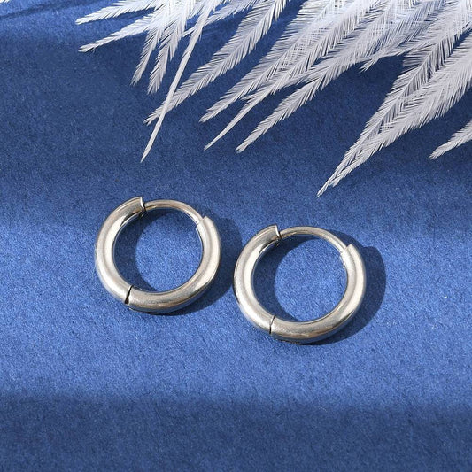 Ατσάλινοι κρίκοι ασημί 13mm