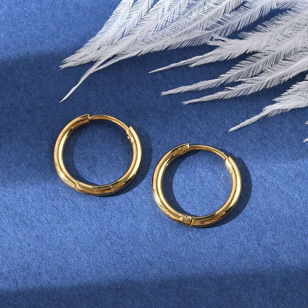 Ατσάλινοι κρίκοι χρυσο 13mm