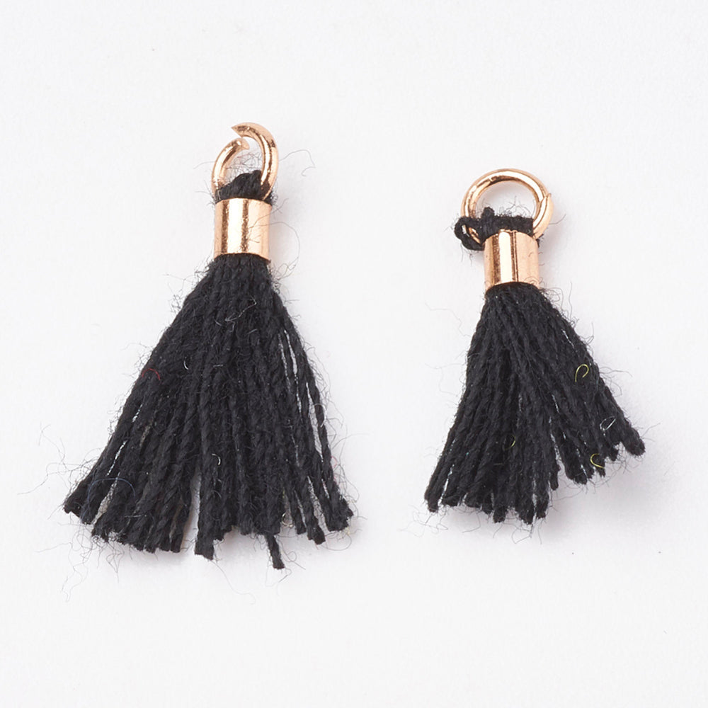 Φουντάκι μαύρο 15mm με κρικάκι