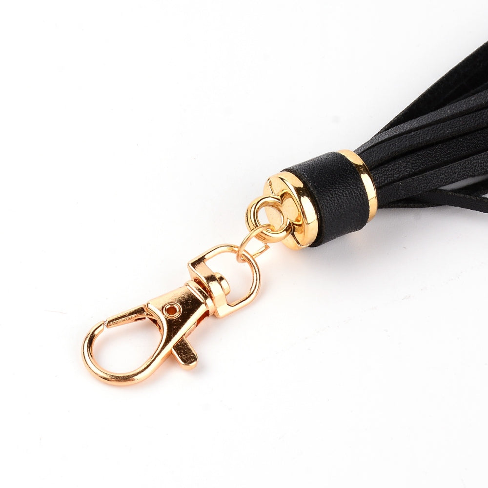 Μπρελόκ χρυσό με φούντα μαύρη 152mm