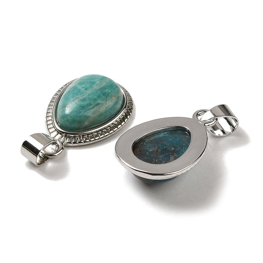 Μενταγιόν σταγόνα με ημιπολύτιμη