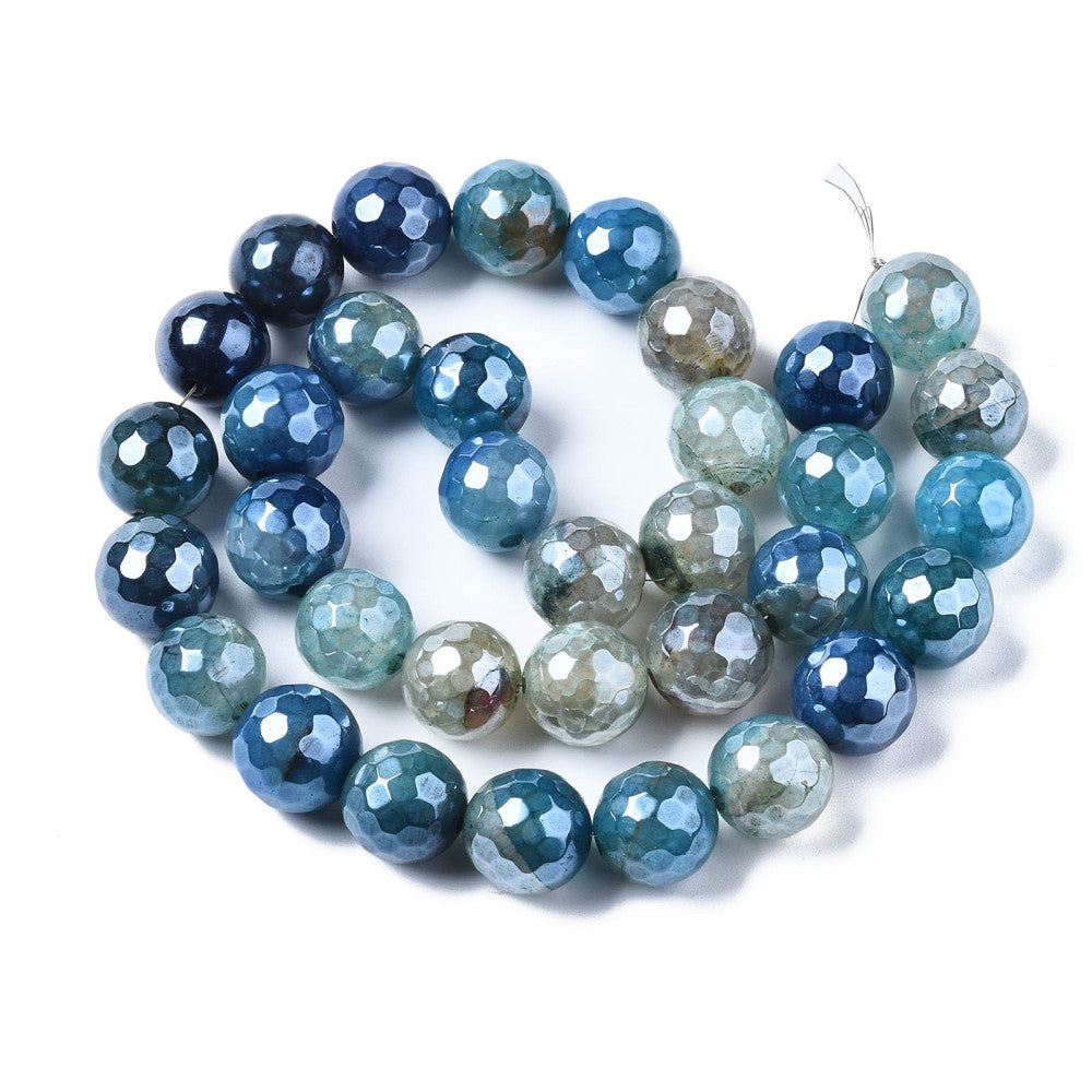 Αχάτης μπλε περλέ 12mm