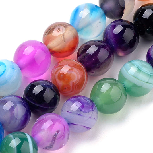 Αχάτης πολύχρωμος με νερά 8mm