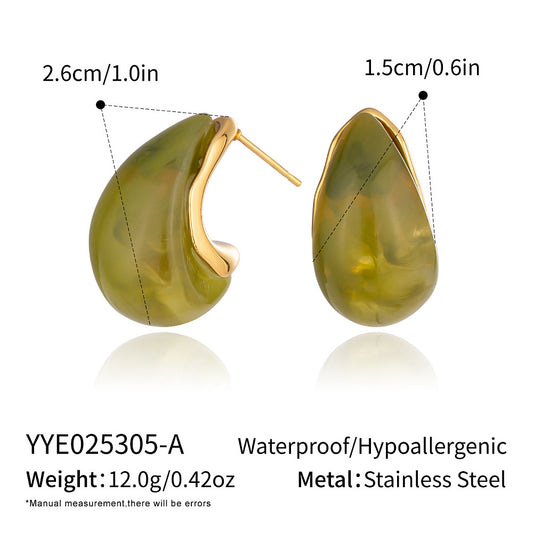 Καρφωτά ατσάλινα σκουλαρίκια σταγόνα