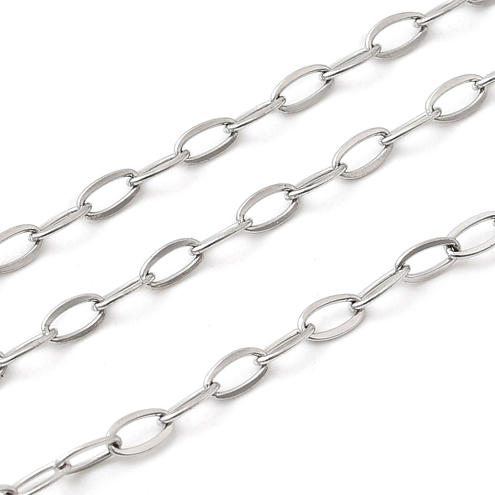 Αλυσίδα Ατσάλινη οβάλ 3.5x2x0.4mm