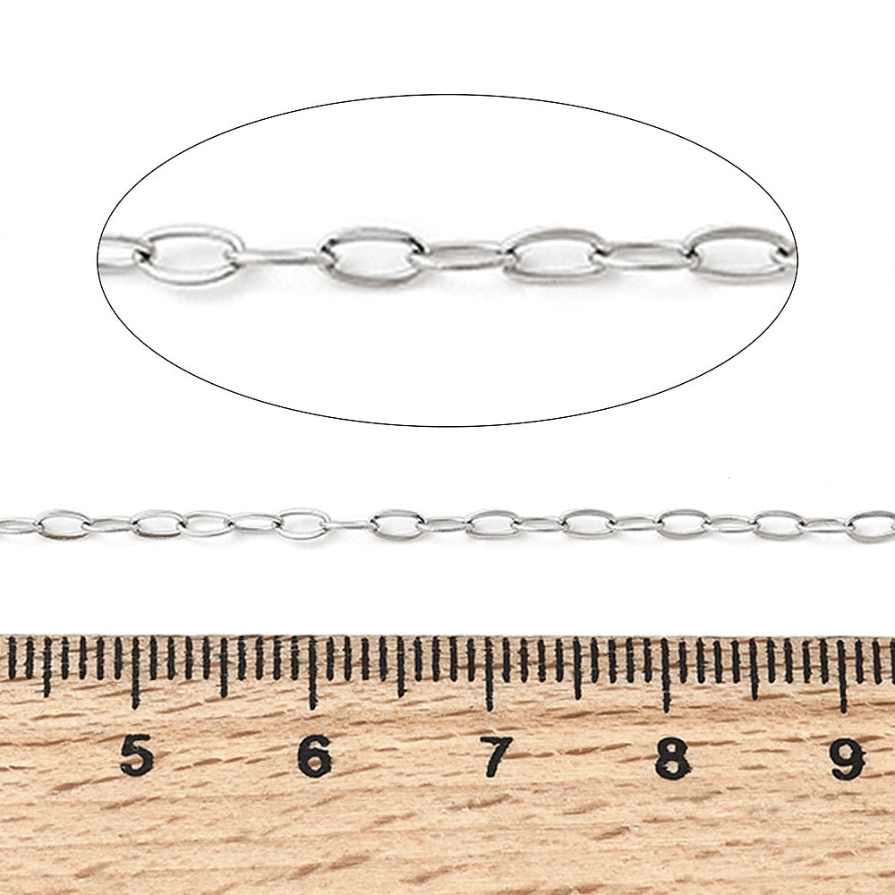 Αλυσίδα Ατσάλινη οβάλ 3.5x2x0.4mm