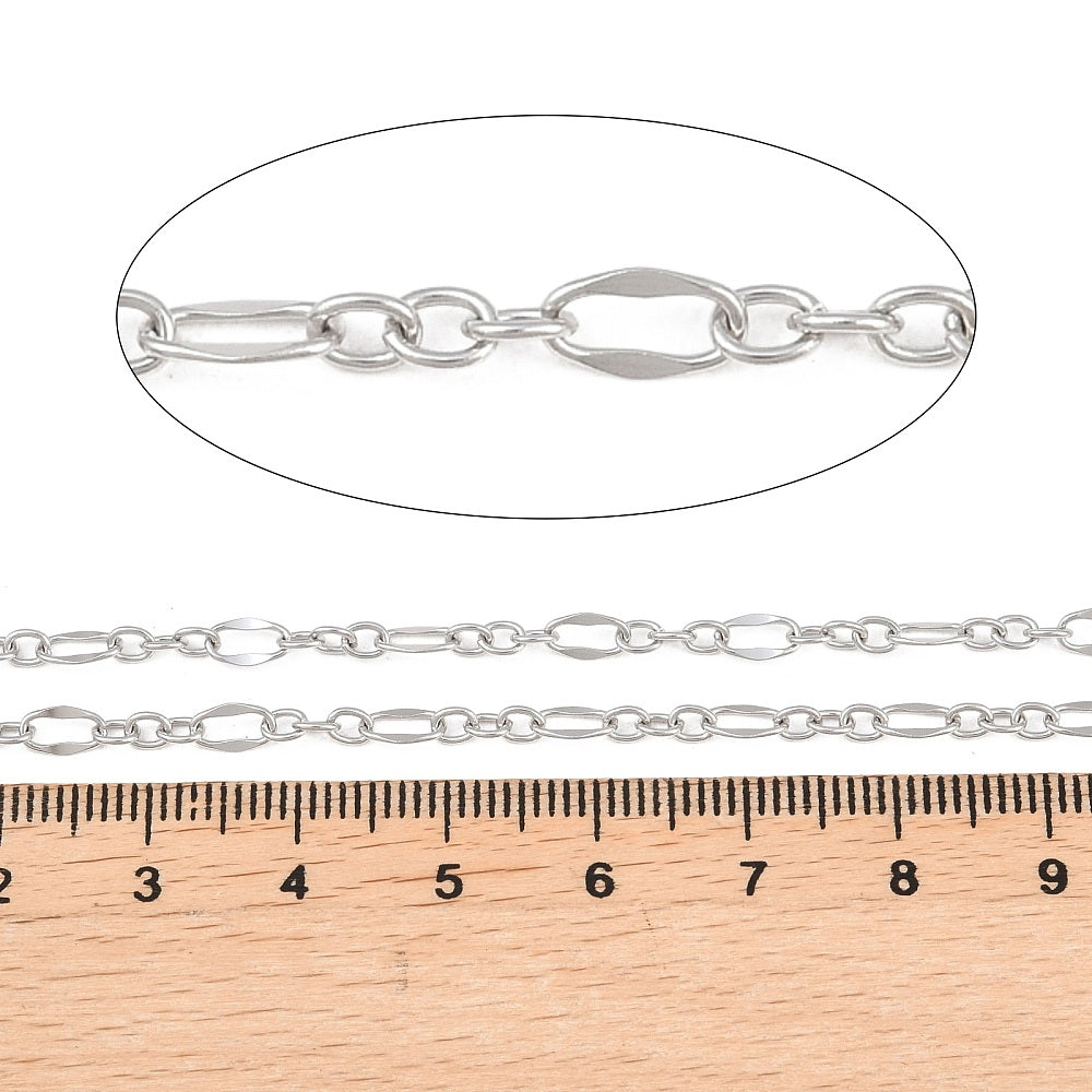 Αλυσίδα Ατσάλινη οβάλ 3.5-6x2.5x0.5mm