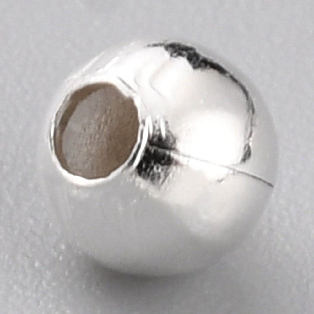 Μεταλλικές χάντρες ασημί 4mm
