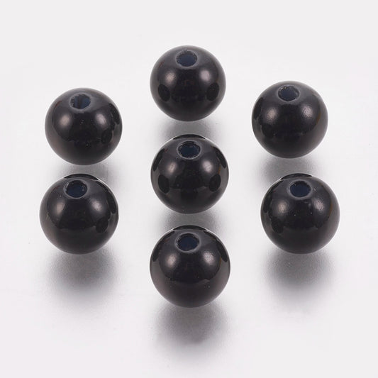 Πέρλα Ακρυλική Μαύρη 18mm