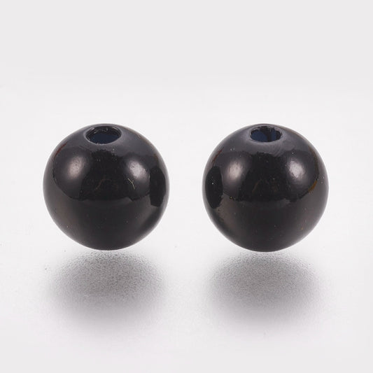 Πέρλα Ακρυλική Μαύρη 18mm