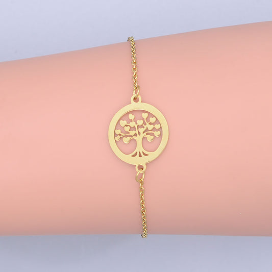 Ατσάλινο βραχιόλι με δέντρο ζωής